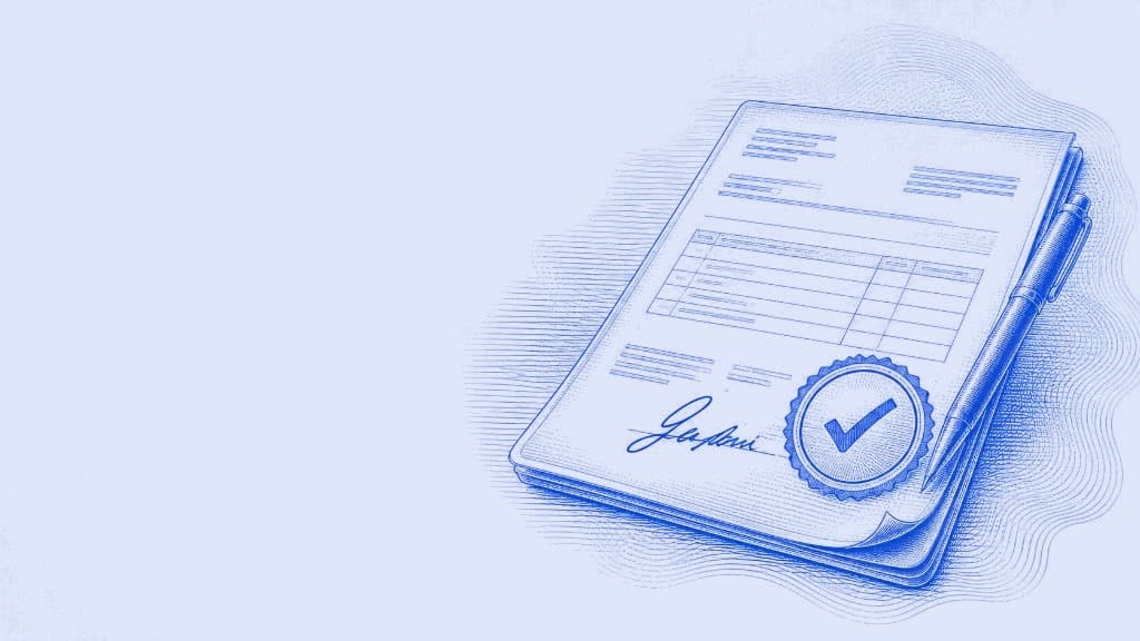 Signed invoice illustration